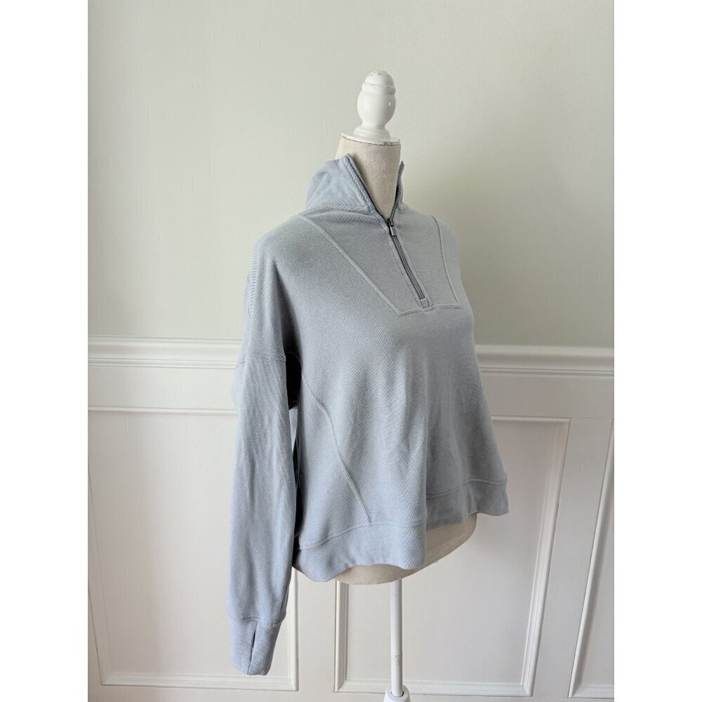 RBX Blue Ribbed Popover Jacket L Very Good Condition - Picture 3 of 4